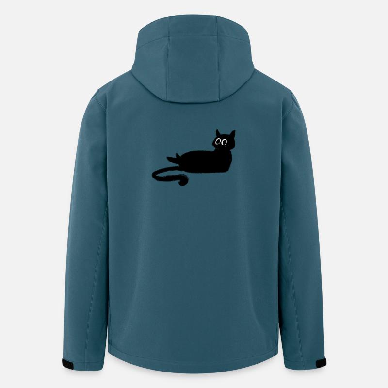Anthrazit Schwarze Katze - Recycelte Männer Softshell-Jacke von Stanley/Stella - Dunkles Petrol