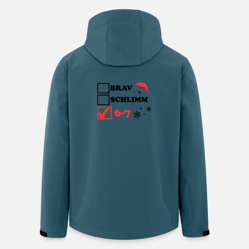 brav schlimm 6-7 Weihnachten - Recycelte Männer Softshell-Jacke von Stanley/Stella - Dunkles Petrol