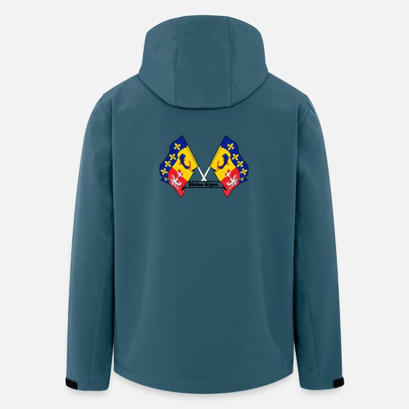 Rhône-Alpes überquert - Recycelte Männer Softshell-Jacke von Stanley/Stella - Dunkles Petrol