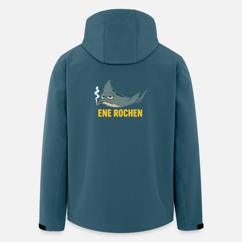 ENE ROCHEN Meme Raucher Spruch Zigaretten - Recycelte Männer Softshell-Jacke von Stanley/Stella - Dunkles Petrol
