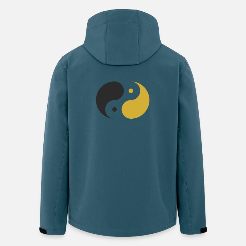 Yin & Yang - Recycelte Männer Softshell-Jacke von Stanley/Stella - Dunkles Petrol