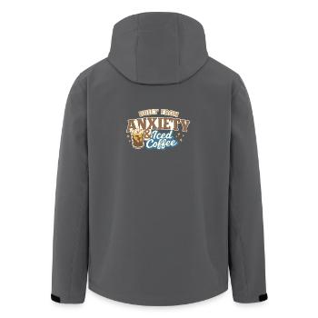 Mental Health Built from Anxiety Iced Coffee Vibes - Veste softshell homme en polyester recyclé Stanley/Stella - charbon - Dos - AI Model Male 185 light (185cm)