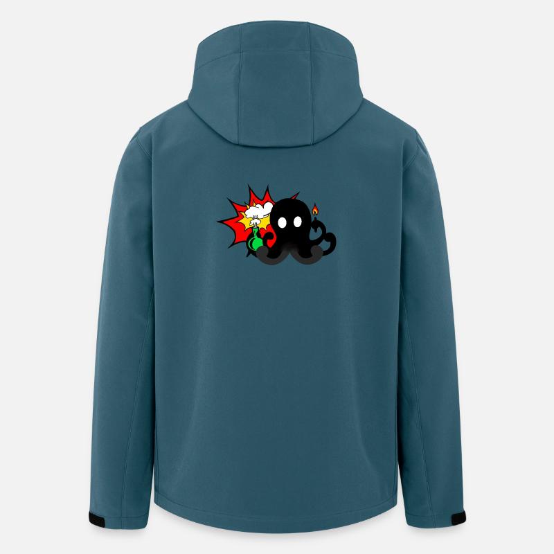 Explosion scientifique - Veste softshell homme en polyester recyclé Stanley/Stella - bleu pétrole foncé