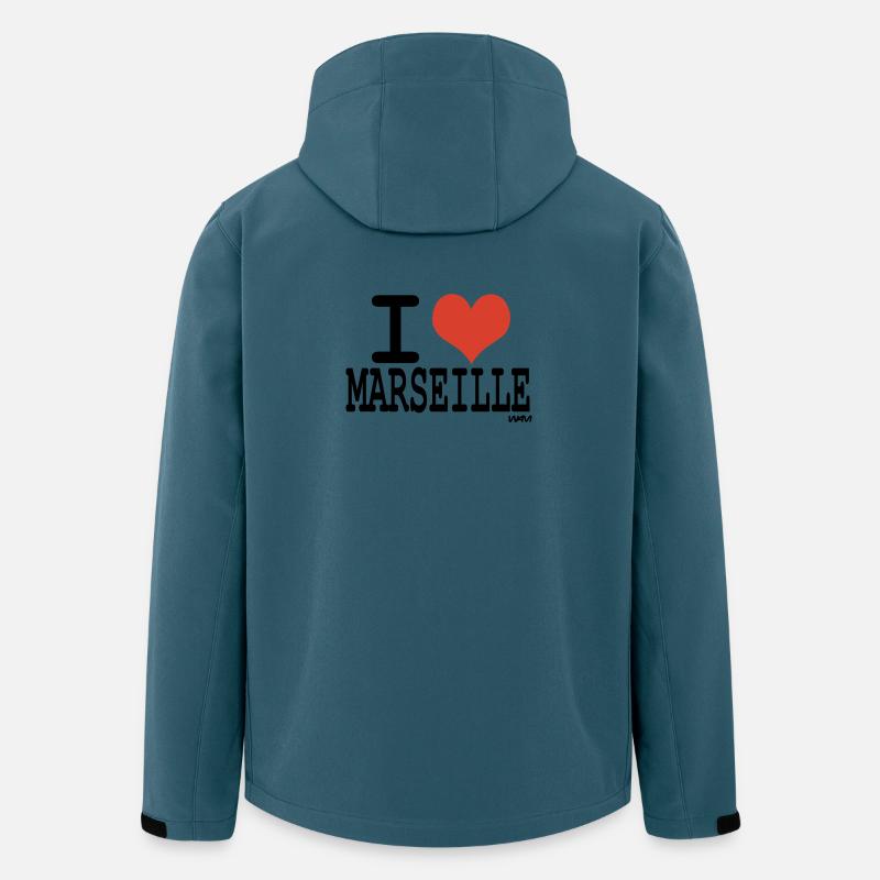 i love marseille - Recycelte Männer Softshell-Jacke von Stanley/Stella - Dunkles Petrol