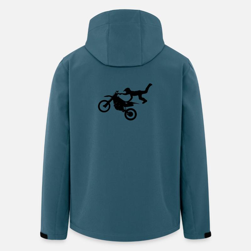Jump of the Bikes - Recycelte Männer Softshell-Jacke von Stanley/Stella - Dunkles Petrol