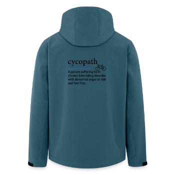 Noun Path Phonetic Print - Men’s Recycled Softshell Jacket by Stanley/Stella - stargazer - Back - AI Model Male 185 light (185cm)