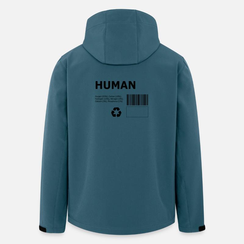 Mensch - Recycelte Männer Softshell-Jacke von Stanley/Stella - Dunkles Petrol