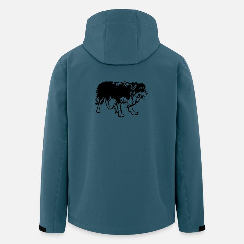 Border Collie - Recycelte Männer Softshell-Jacke von Stanley/Stella - Dunkles Petrol