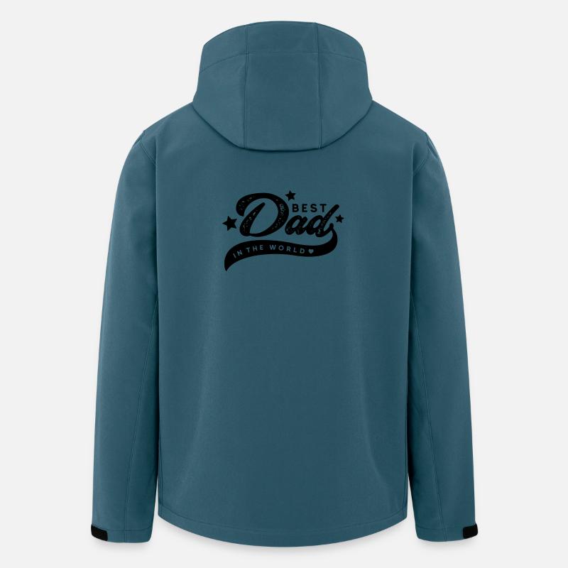 Bester Vater der Welt - Recycelte Männer Softshell-Jacke von Stanley/Stella - Dunkles Petrol
