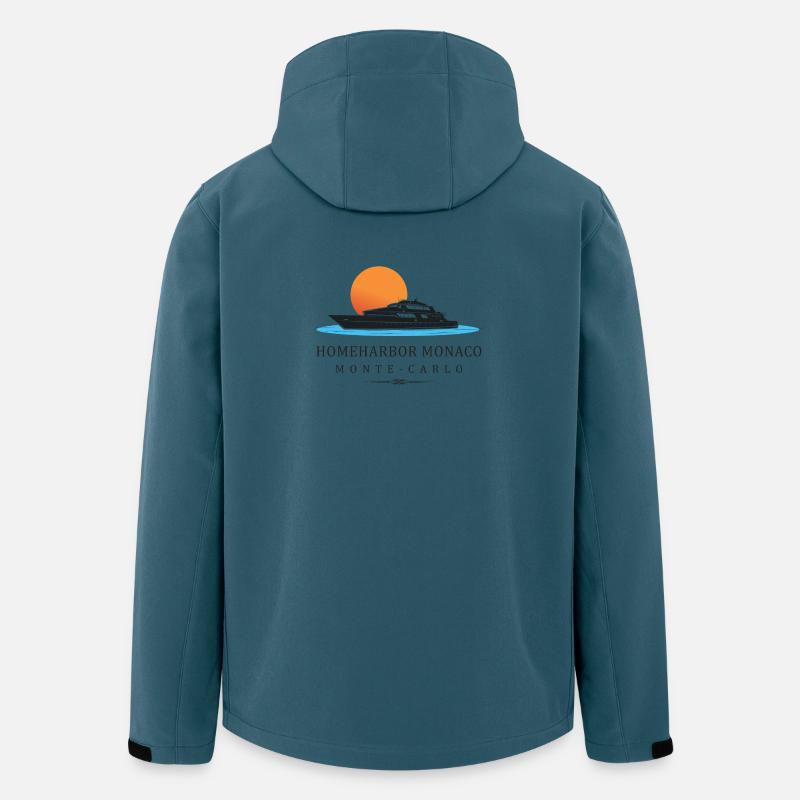 Heimathafen Monaco - Recycelte Männer Softshell-Jacke von Stanley/Stella - Dunkles Petrol
