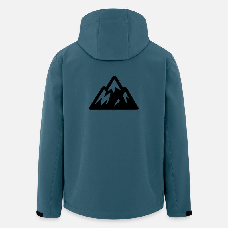 Berge Symbol - Recycelte Männer Softshell-Jacke von Stanley/Stella - Dunkles Petrol