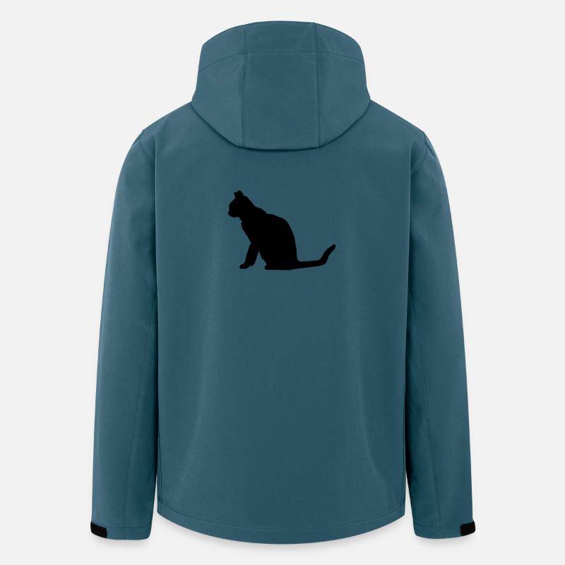 Katze - Recycelte Männer Softshell-Jacke von Stanley/Stella - Dunkles Petrol