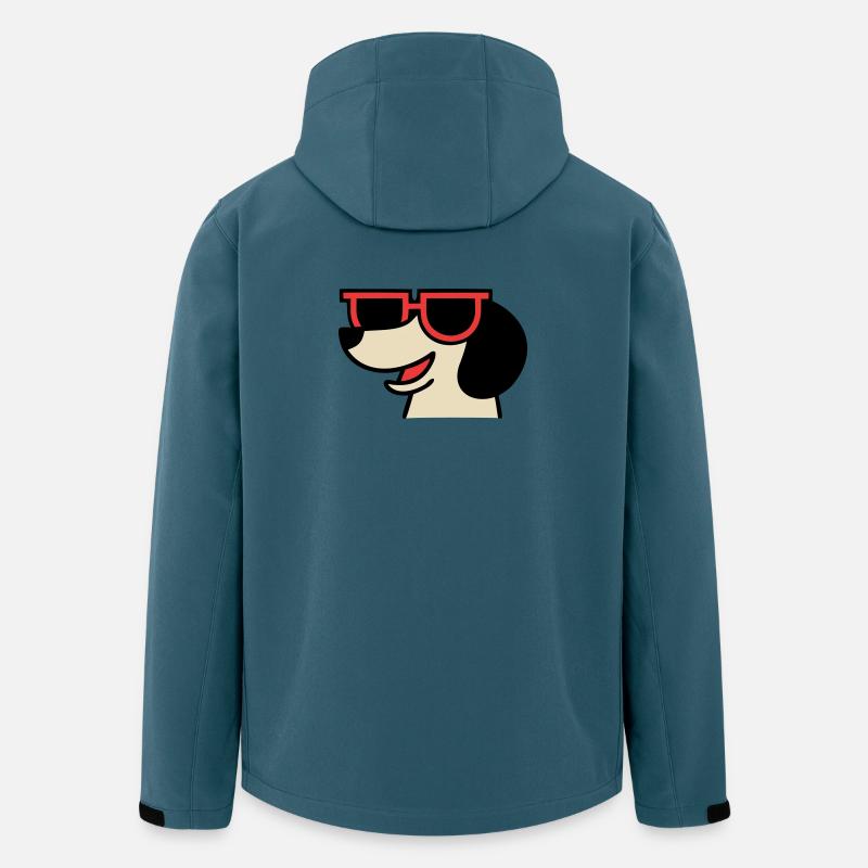 Cooler Dackel Brille Chef - Recycelte Männer Softshell-Jacke von Stanley/Stella - Dunkles Petrol