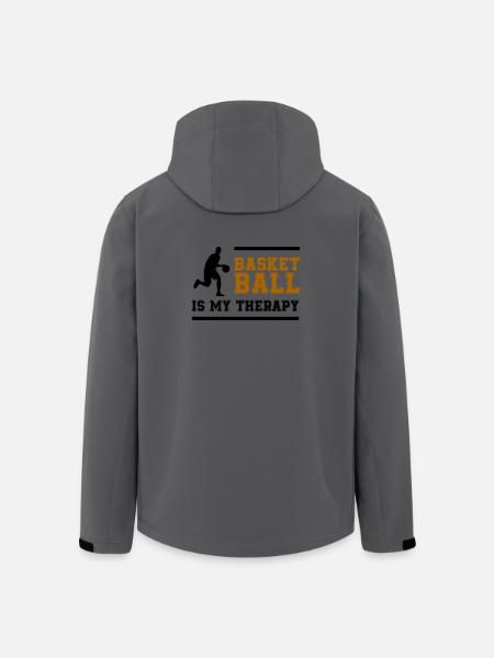 Basketball Retro Lettering - Men’s Recycled Softshell Jacket by Stanley/Stella - stargazer