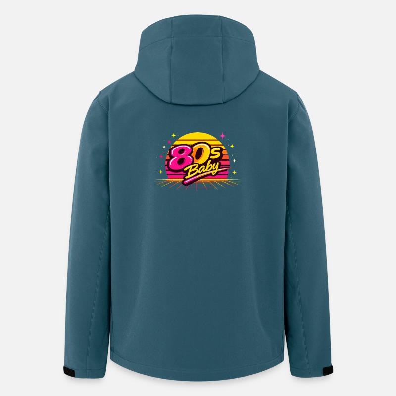 80s Retro Disco - Recycelte Männer Softshell-Jacke von Stanley/Stella - Dunkles Petrol