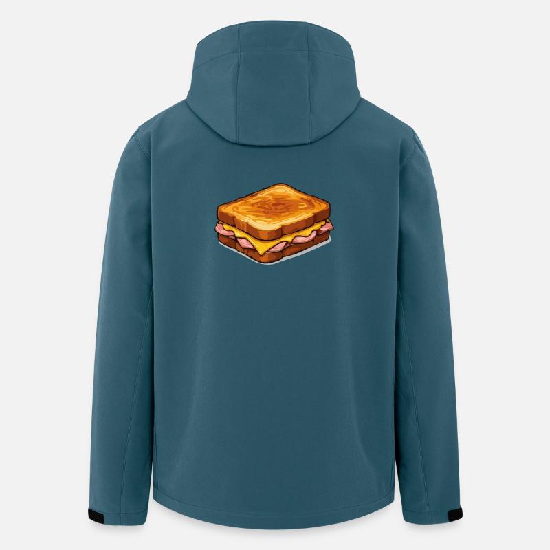 Cheese Sandwich Pop Art Illustration - Men’s Recycled Softshell Jacket by Stanley/Stella - stargazer