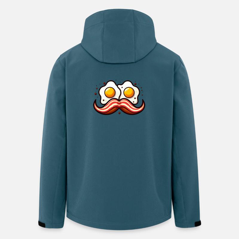 Moustache d'œufs rétro - Veste softshell homme en polyester recyclé Stanley/Stella - bleu pétrole foncé