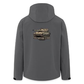 Merkava Panzer – Faszination Stahl. Nicht Krieg. - Recycelte Männer Softshell-Jacke von Stanley/Stella - Dunkles Petrol - Hinten - AI Model Male 185 light (185cm)