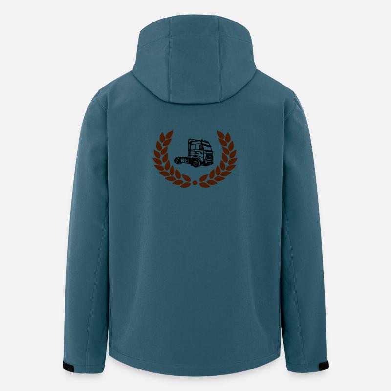 LKW im Lorbeerkranz - Recycelte Männer Softshell-Jacke von Stanley/Stella - Dunkles Petrol