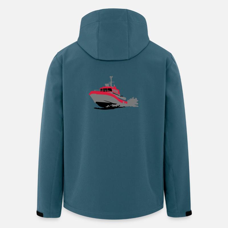 Motorboot - Recycelte Männer Softshell-Jacke von Stanley/Stella - Dunkles Petrol