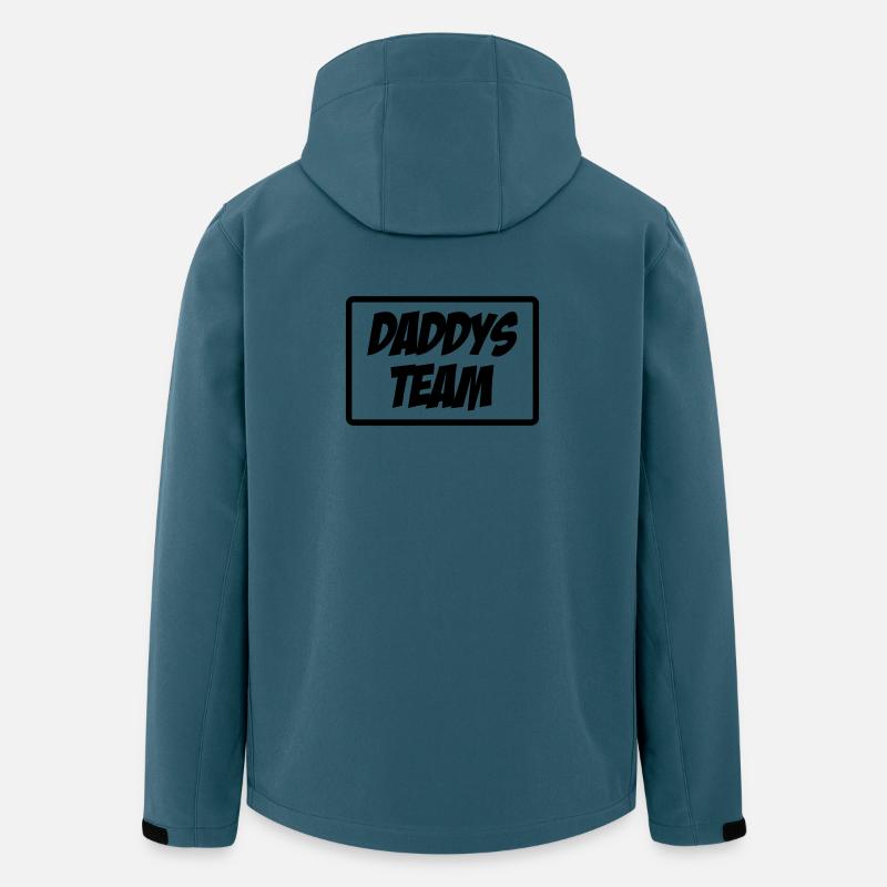 Daddy's Team - Recycelte Männer Softshell-Jacke von Stanley/Stella - Dunkles Petrol