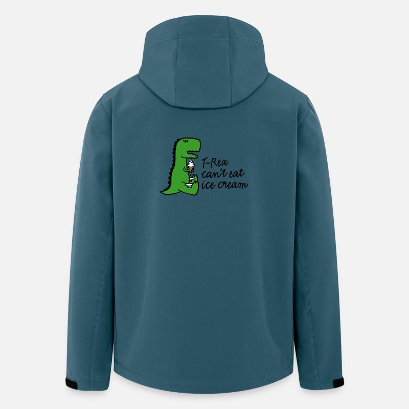 T-rex can't eat ice cream - Veste softshell homme en polyester recyclé Stanley/Stella - bleu pétrole foncé