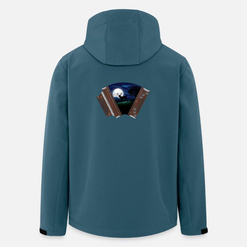 Steirische Harmonika Mondschein  | ZiachON! - Recycelte Männer Softshell-Jacke von Stanley/Stella - Dunkles Petrol
