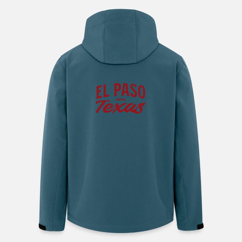 El Paso Texas Retro Script - Recycelte Männer Softshell-Jacke von Stanley/Stella - Dunkles Petrol