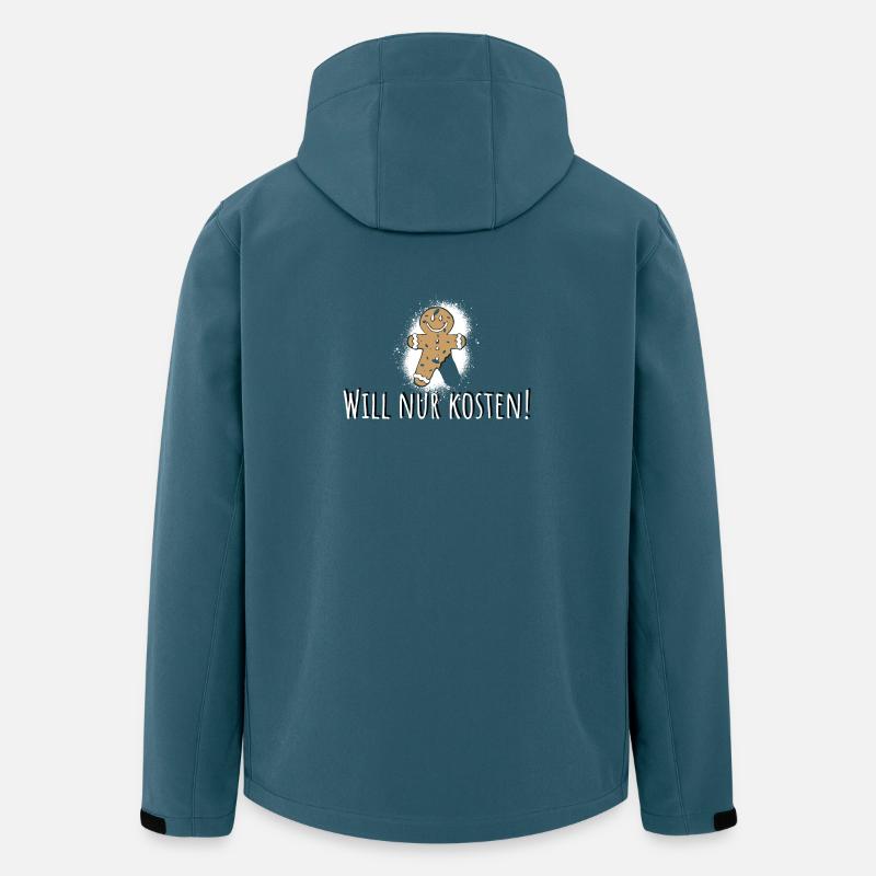 Will nur kosten! Lebkuchen, Kekse - Recycelte Männer Softshell-Jacke von Stanley/Stella - Dunkles Petrol