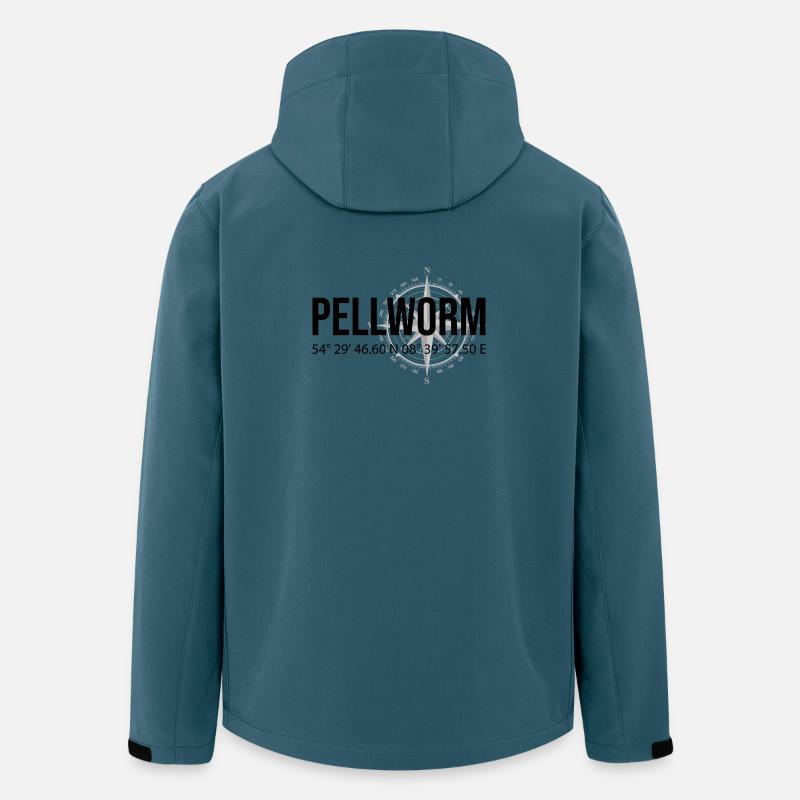 Koordinaten Pellworm - Recycelte Männer Softshell-Jacke von Stanley/Stella - Dunkles Petrol