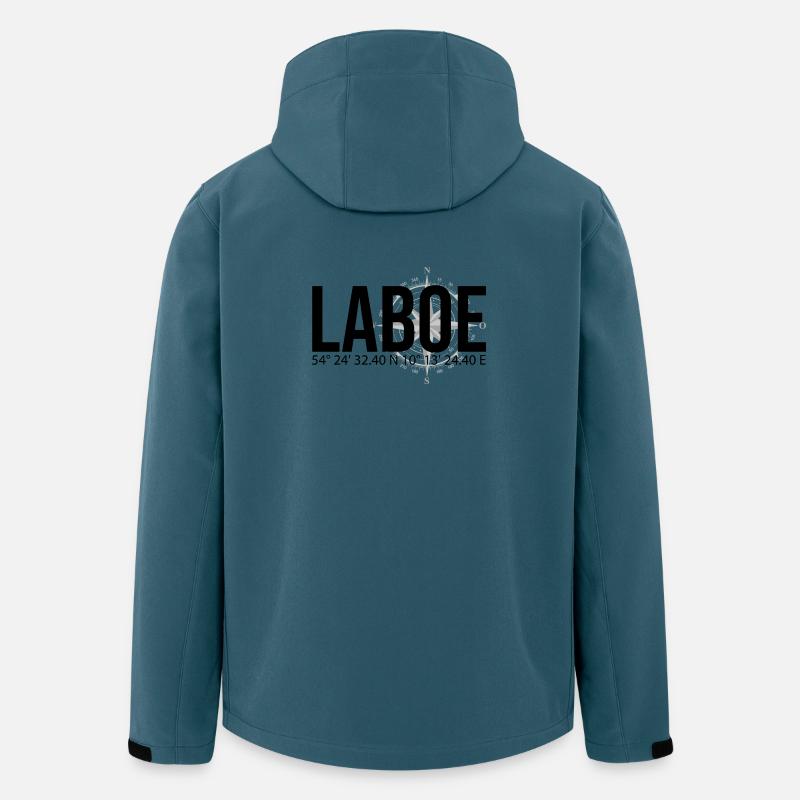 Koordinaten Laboe - Recycelte Männer Softshell-Jacke von Stanley/Stella - Dunkles Petrol