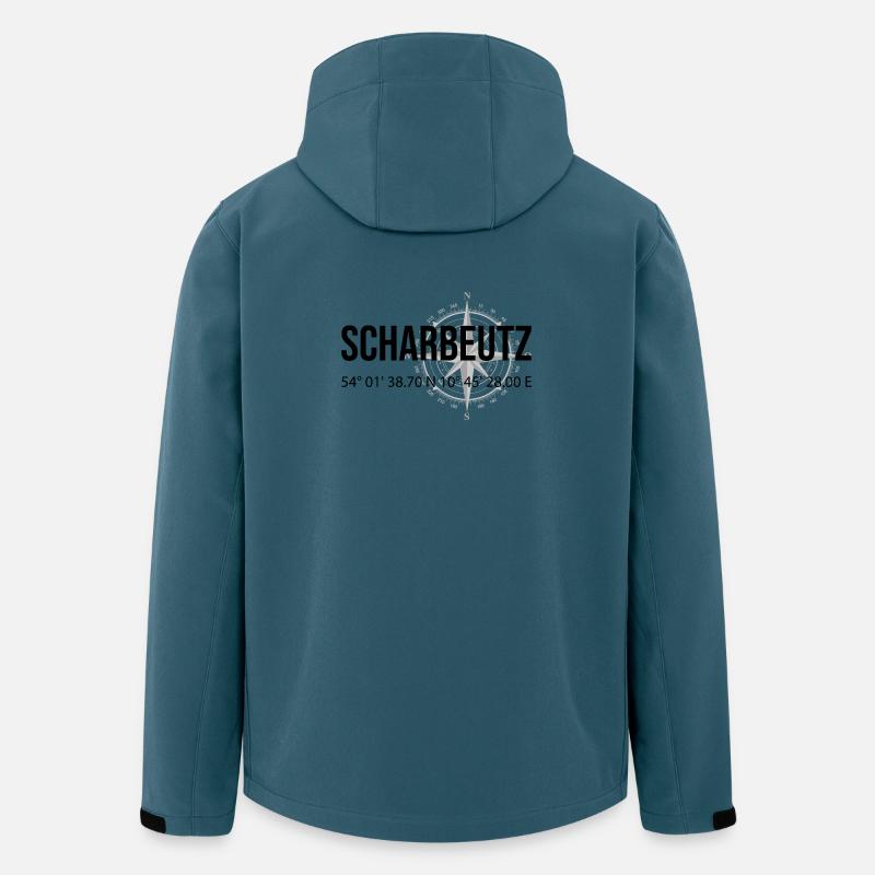 Koordinaten Scharbeutz - Recycelte Männer Softshell-Jacke von Stanley/Stella - Dunkles Petrol