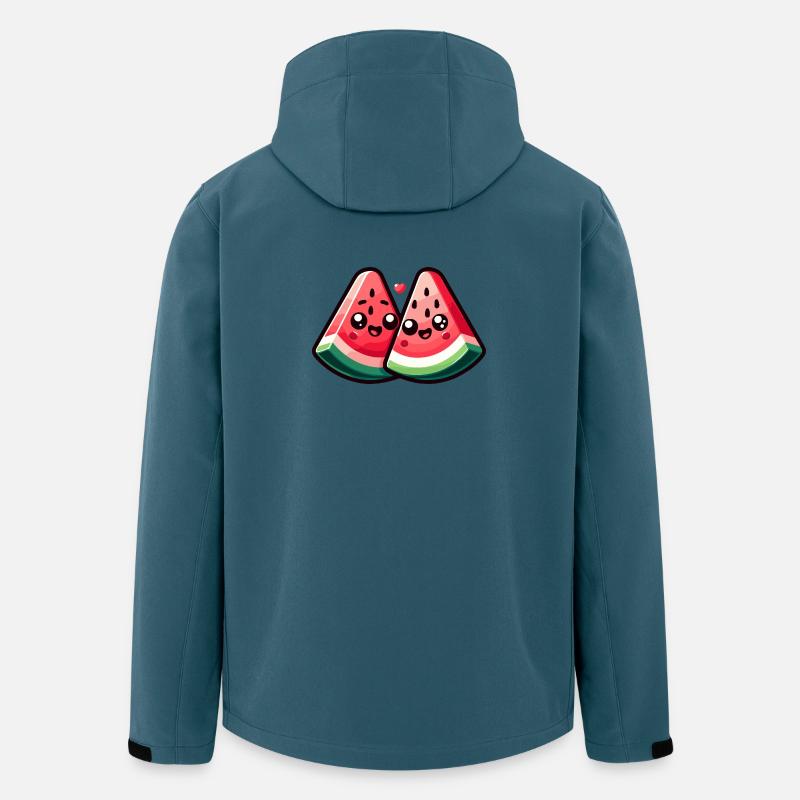 Design melon sucré - Veste softshell homme en polyester recyclé Stanley/Stella - bleu pétrole foncé