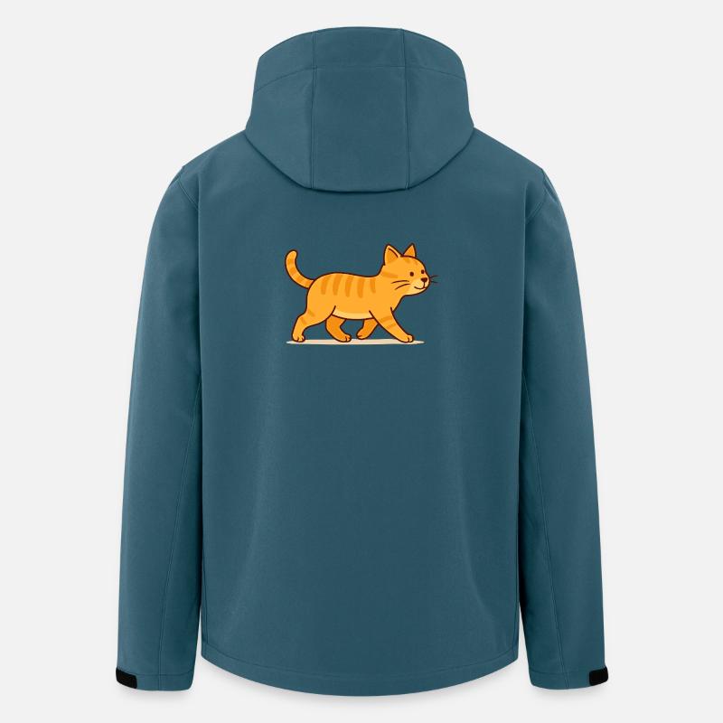 Kater Pauli - Recycelte Männer Softshell-Jacke von Stanley/Stella - Dunkles Petrol