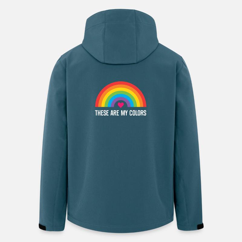 LGBTQ Pride Month - Das sind meine Farben - Recycelte Männer Softshell-Jacke von Stanley/Stella - Dunkles Petrol