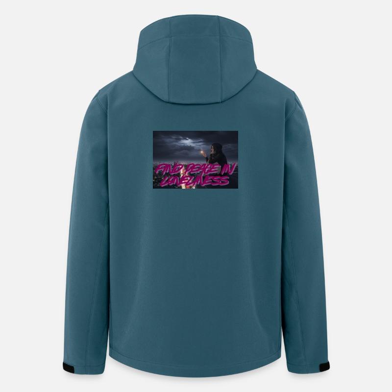 Lonely Peace - Recycelte Männer Softshell-Jacke von Stanley/Stella - Dunkles Petrol