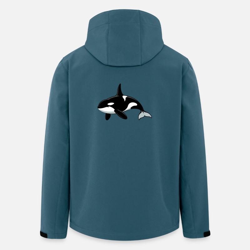 Orca Meerestier-Liebhaber - Recycelte Männer Softshell-Jacke von Stanley/Stella - Dunkles Petrol