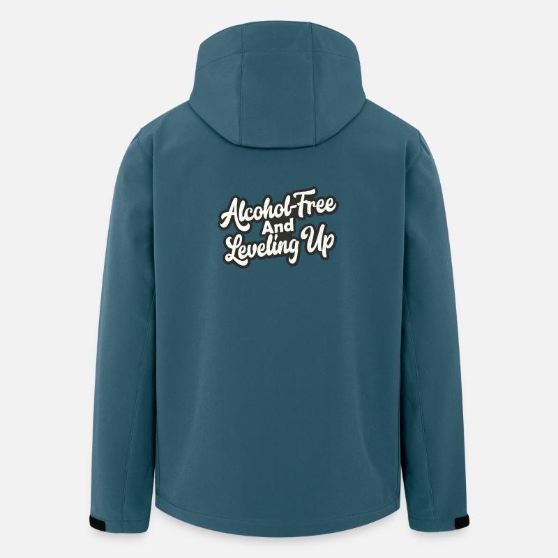 Sans alcool et montée en niveau - Veste softshell homme en polyester recyclé Stanley/Stella - bleu pétrole foncé
