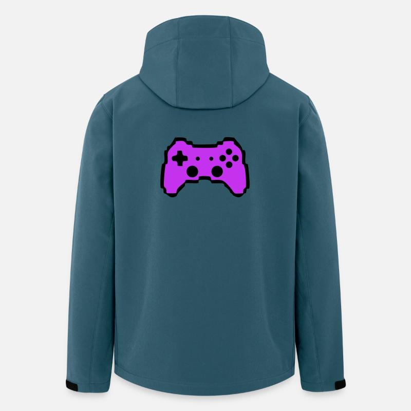 Retro Gamepad Controller Gamer - Recycelte Männer Softshell-Jacke von Stanley/Stella - Dunkles Petrol
