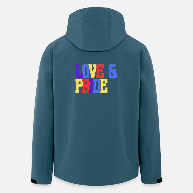 Love and Pride Rainbow - Men’s Recycled Softshell Jacket by Stanley/Stella - stargazer