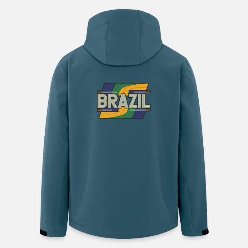 Brésil - Veste softshell homme en polyester recyclé Stanley/Stella - bleu pétrole foncé