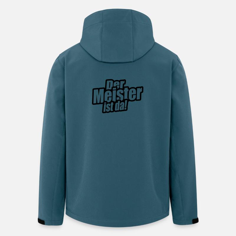 „Der Meister ist da!“ - Recycelte Männer Softshell-Jacke von Stanley/Stella - Dunkles Petrol