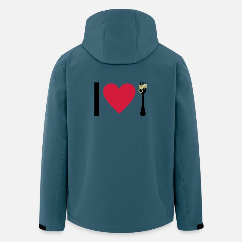 I love Pasta - Recycelte Männer Softshell-Jacke von Stanley/Stella - Dunkles Petrol