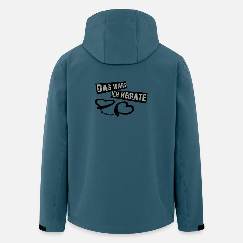 ich_heirate_schwarz - Recycelte Männer Softshell-Jacke von Stanley/Stella - Dunkles Petrol