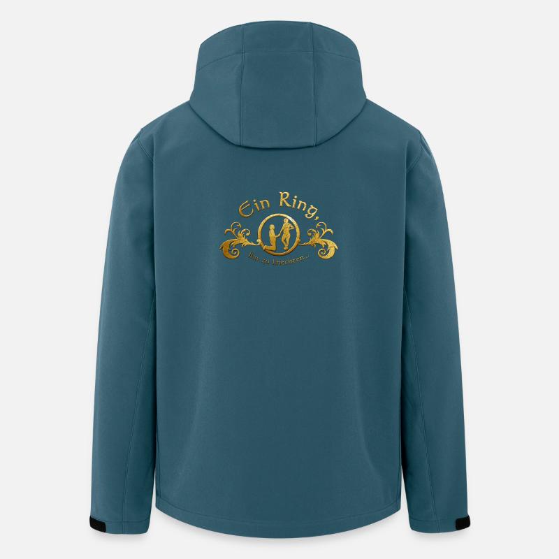 Ein Ring Ihn zu knechten... - Recycelte Männer Softshell-Jacke von Stanley/Stella - Dunkles Petrol