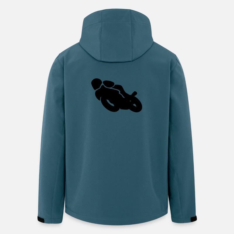 motorrad rennen biker - Recycelte Männer Softshell-Jacke von Stanley/Stella - Dunkles Petrol
