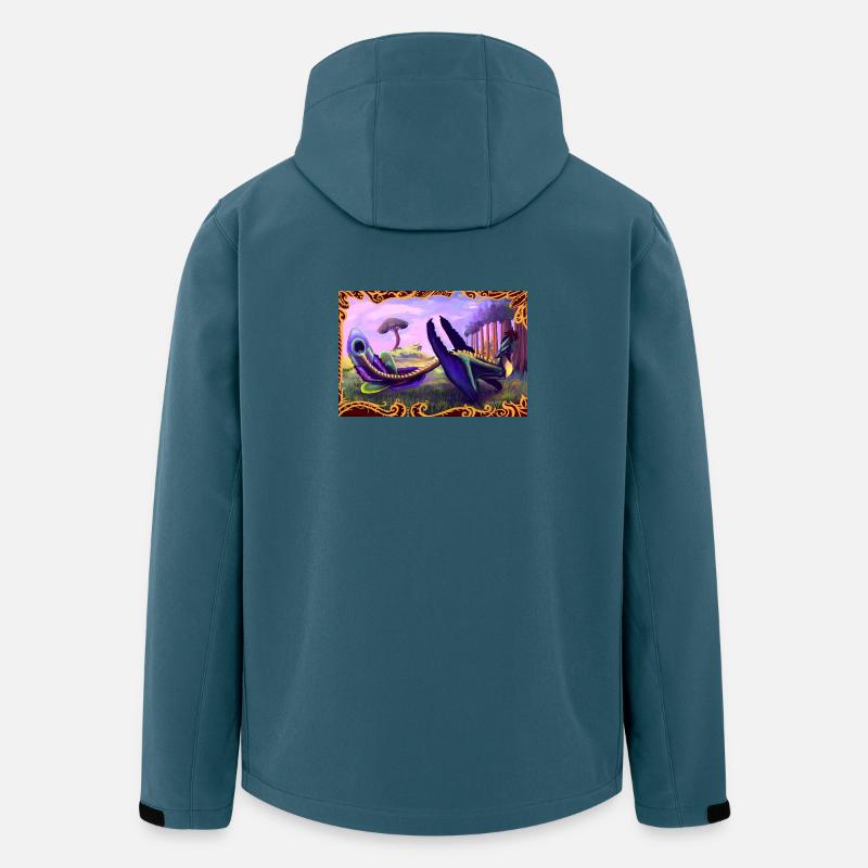 Dinosaurier - Recycelte Männer Softshell-Jacke von Stanley/Stella - Dunkles Petrol