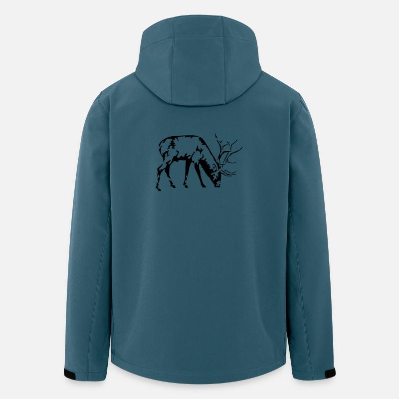 hirsch jagd jäger - Recycelte Männer Softshell-Jacke von Stanley/Stella - Dunkles Petrol