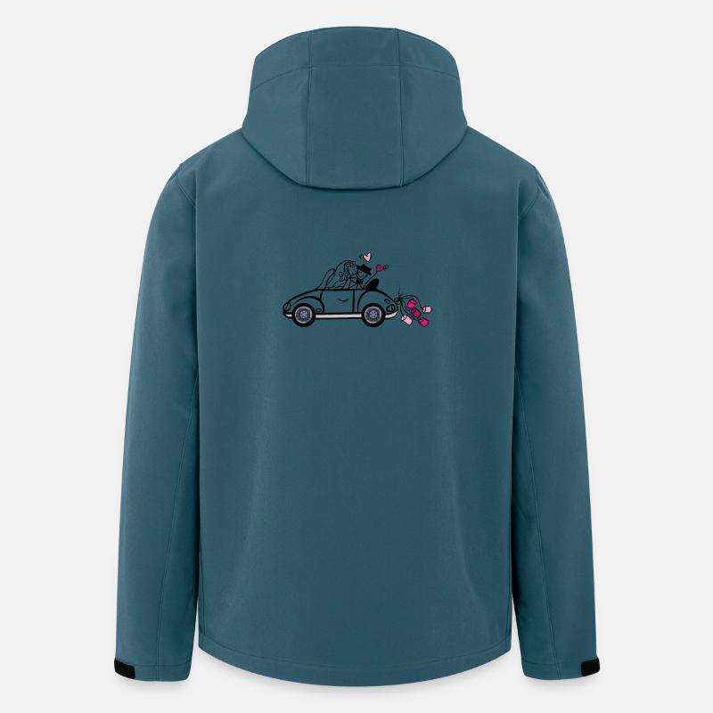Strichmännchen Hochzeit - Recycelte Männer Softshell-Jacke von Stanley/Stella - Dunkles Petrol