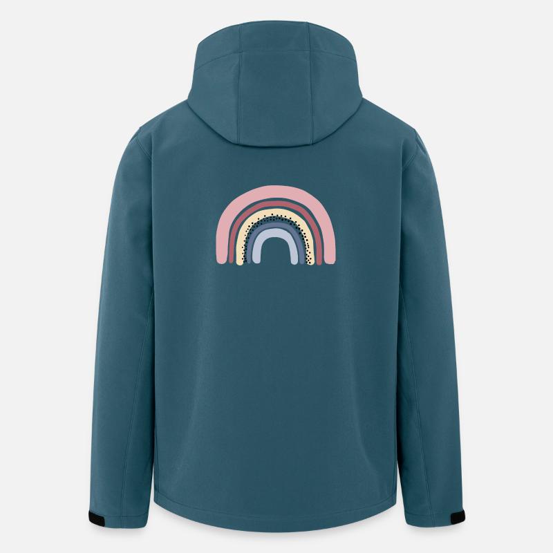 Regenbogen pastel - Recycelte Männer Softshell-Jacke von Stanley/Stella - Dunkles Petrol